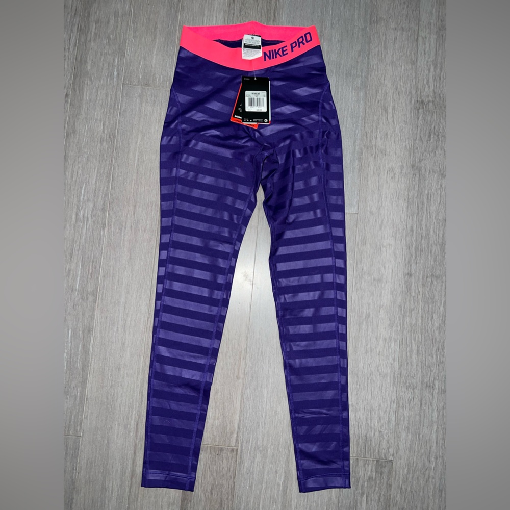 Nike Pro leggings. Purple. Pink. NWT. Size XS